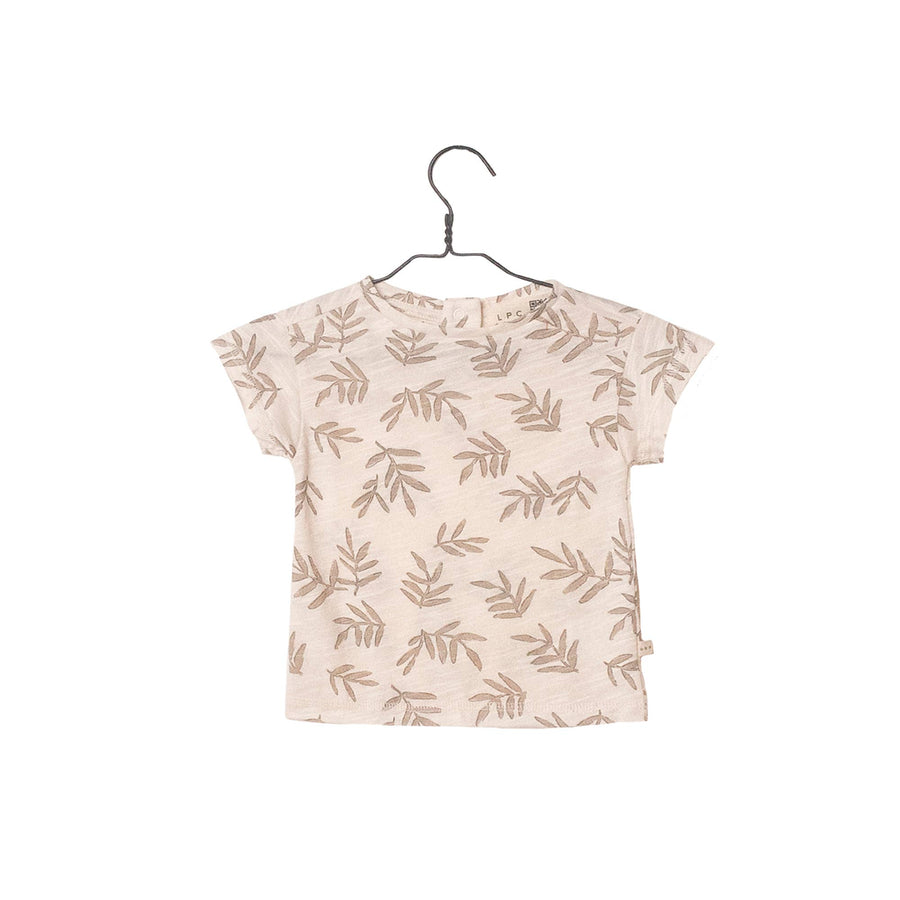 100% organic cotton jersey summer Shirt - Moka leaves