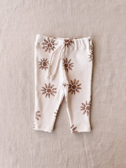 Ribbed Baby leggings/ sunflowers