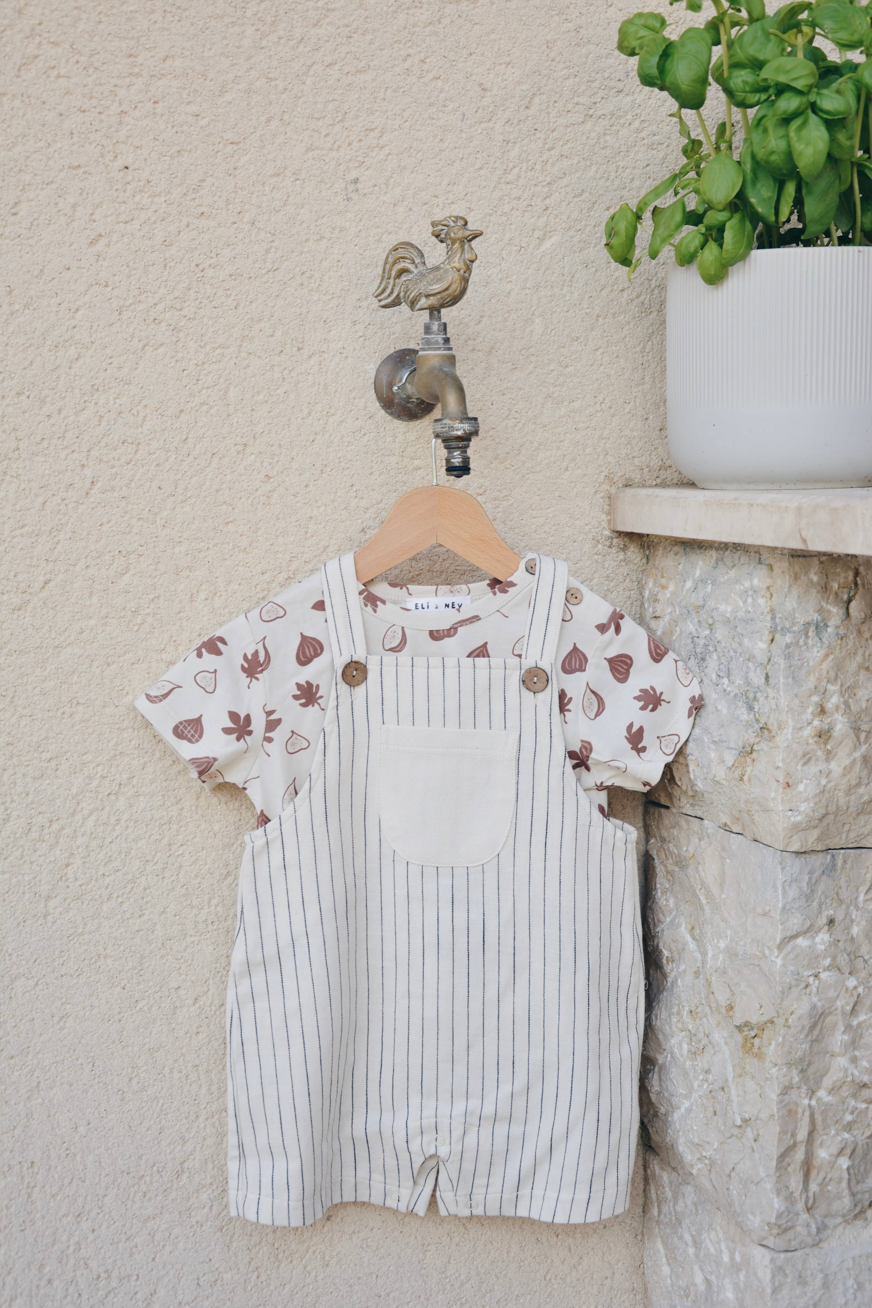 Baby / Kids Striped Summer Overalls 100%