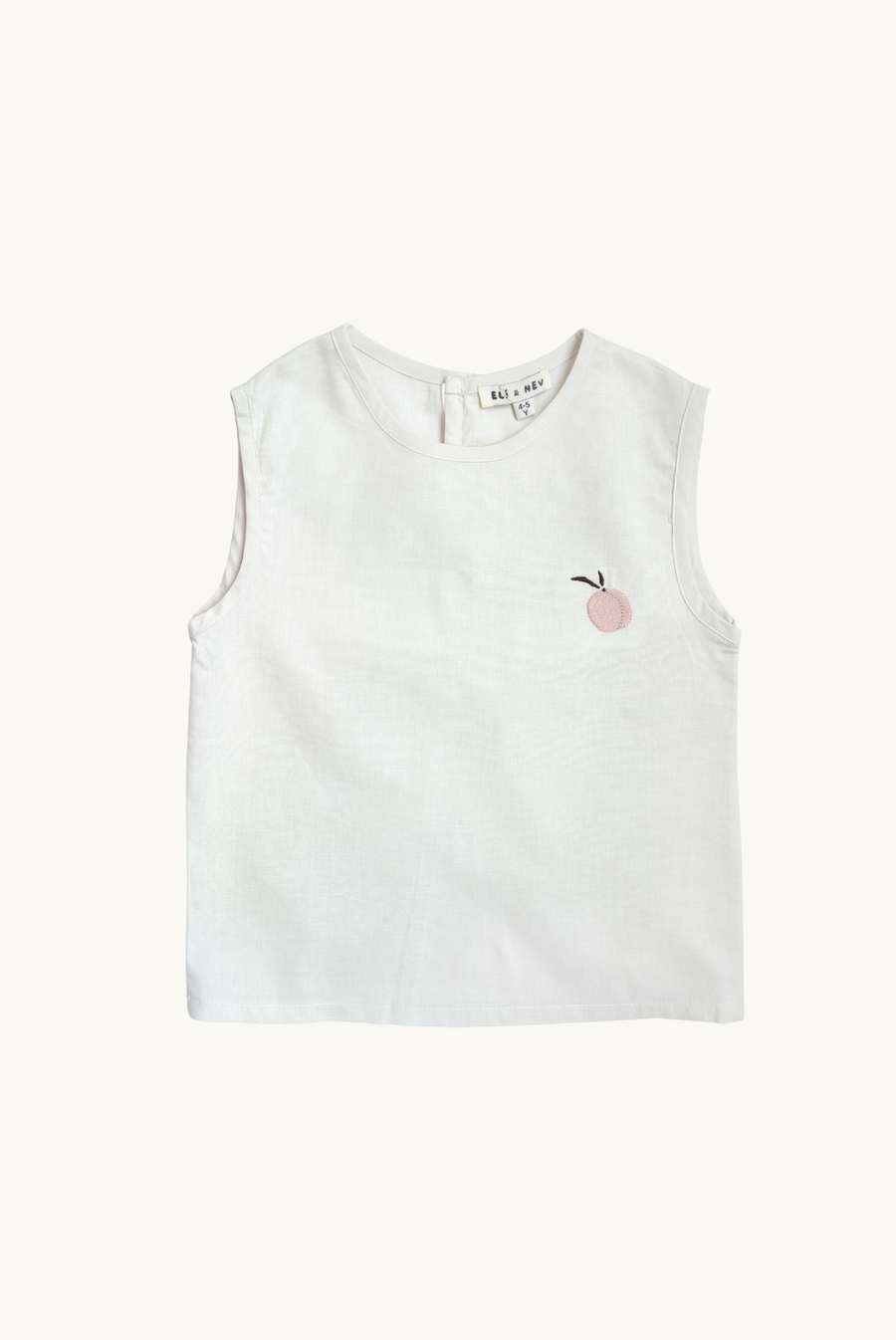 Baby / Girl  Peach Embroidered Top 100% Cotton Beige