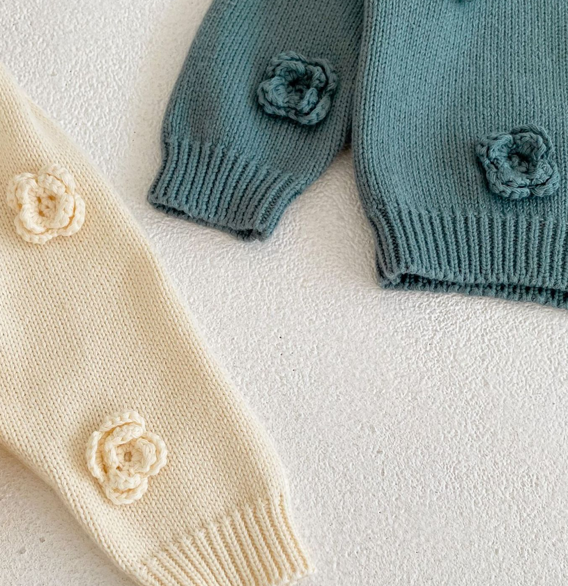 Knitted jacket FLOWERS