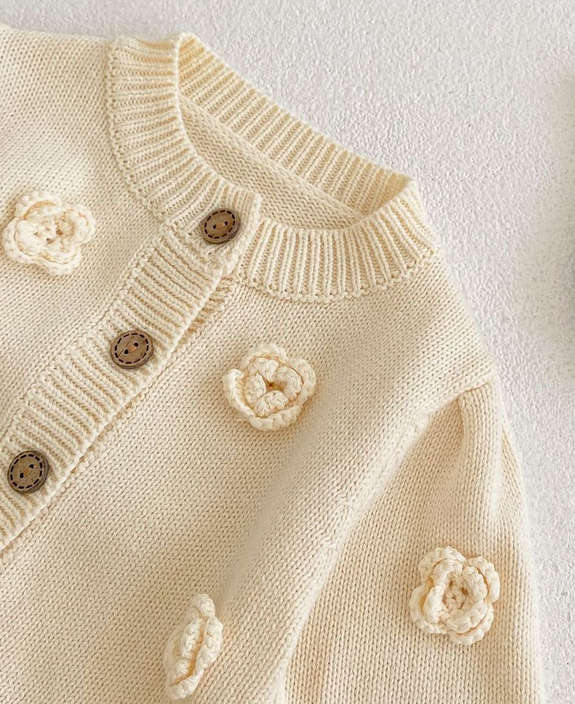 Knitted jacket FLOWERS