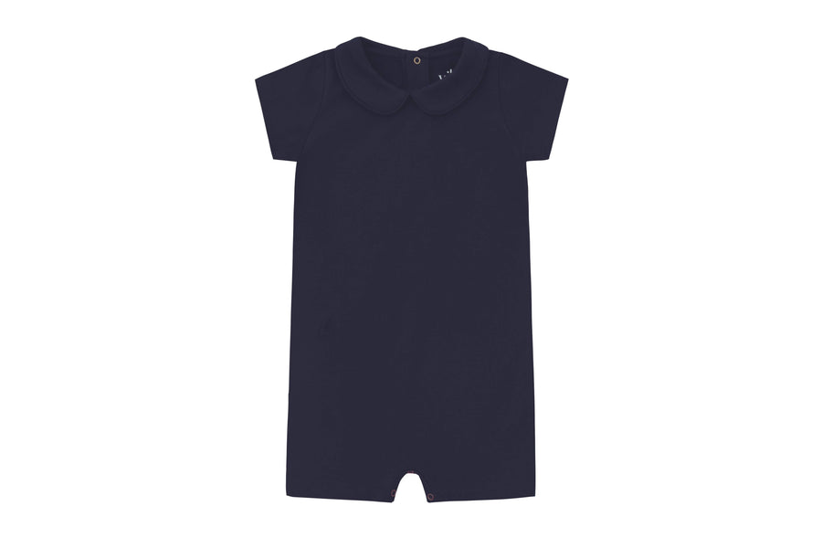 Organic Cotton Collared Bodysuit with Shorts