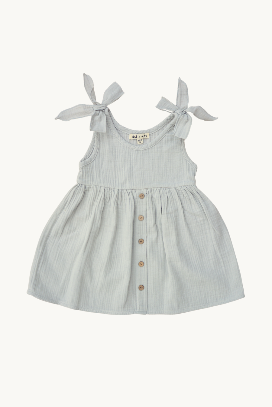 Baby / Girl Summer Muslin Dress Sage Green 100% Cotton