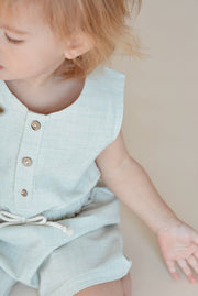 Baby / Kids Green Summer Jumpsuit 100% Cotton OEKO-TEX