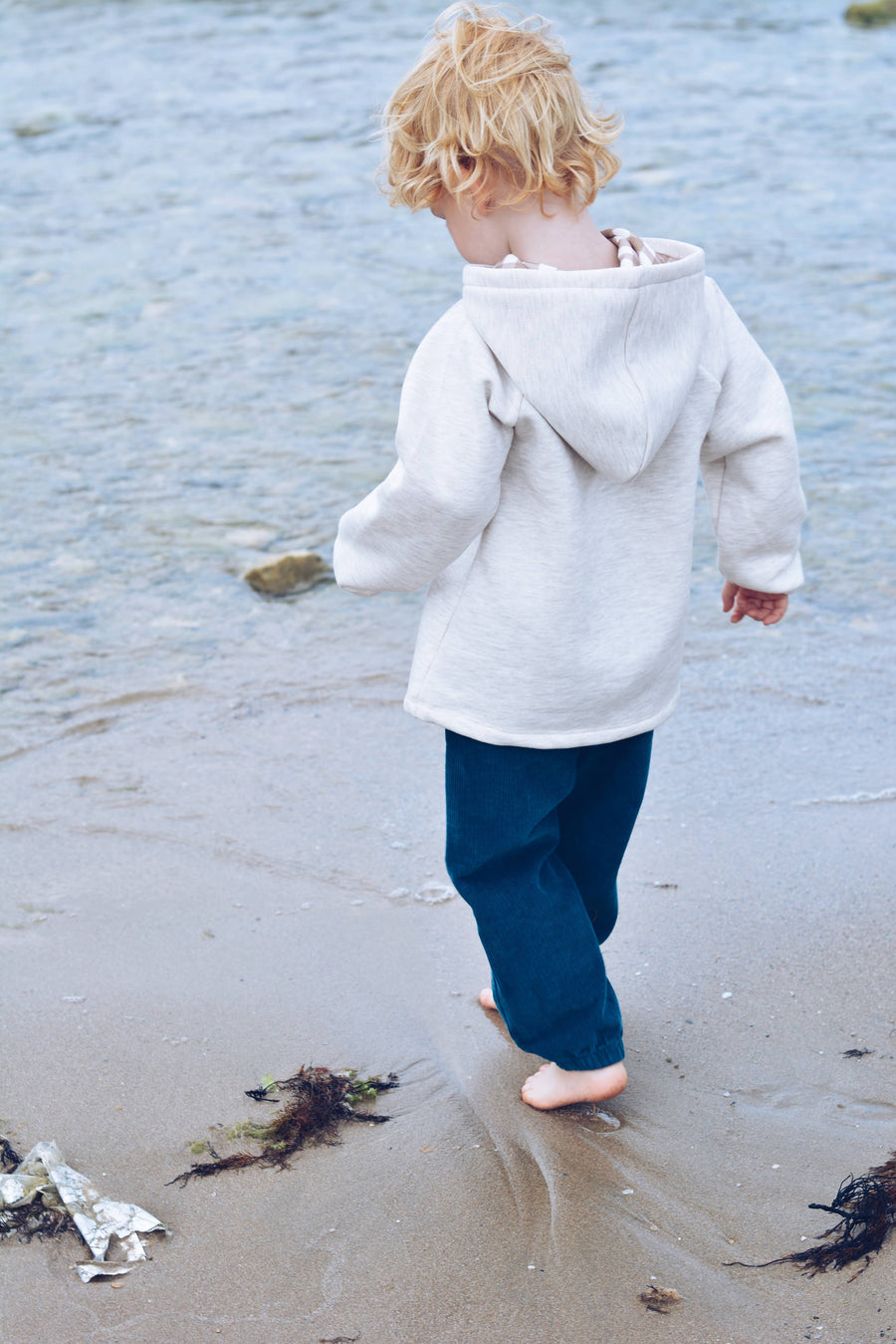 Baby / Kids Raglan Sleeve Beige Hoodie Printed Hood OEKO-TEX
