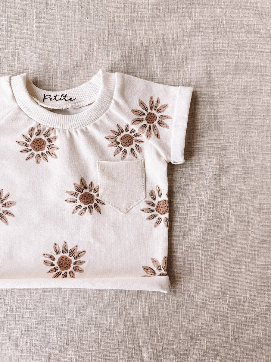 Jersey t-shirt / sunflowers