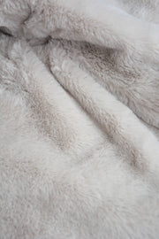 Baby / Kids Snap Buttoned Khaki Corduroy and Faux-fur Jacke
