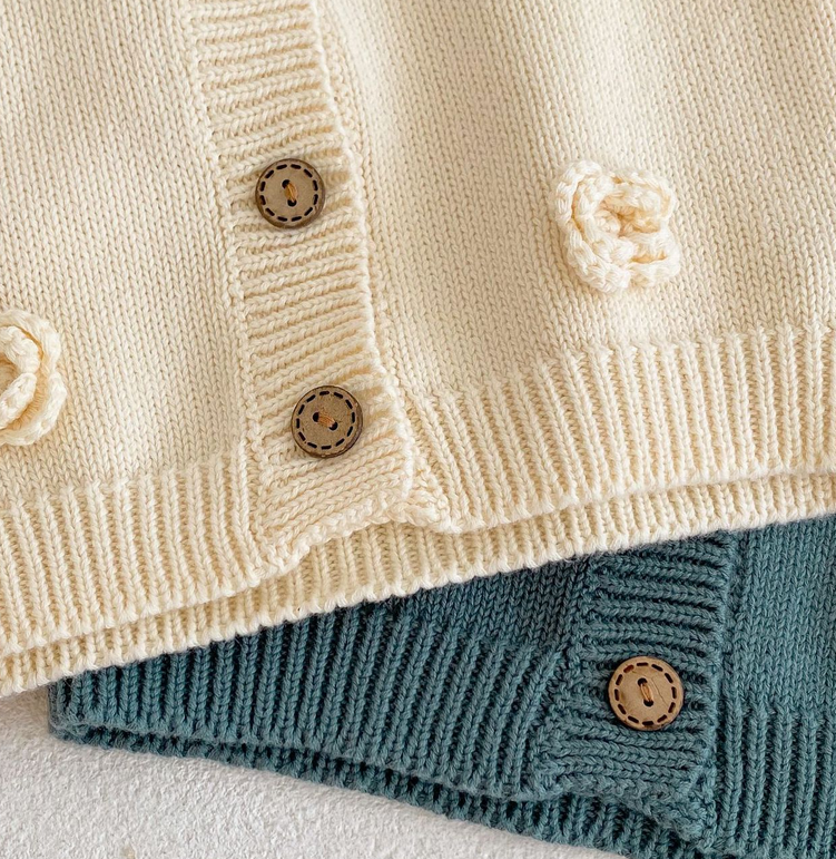 Knitted jacket FLOWERS
