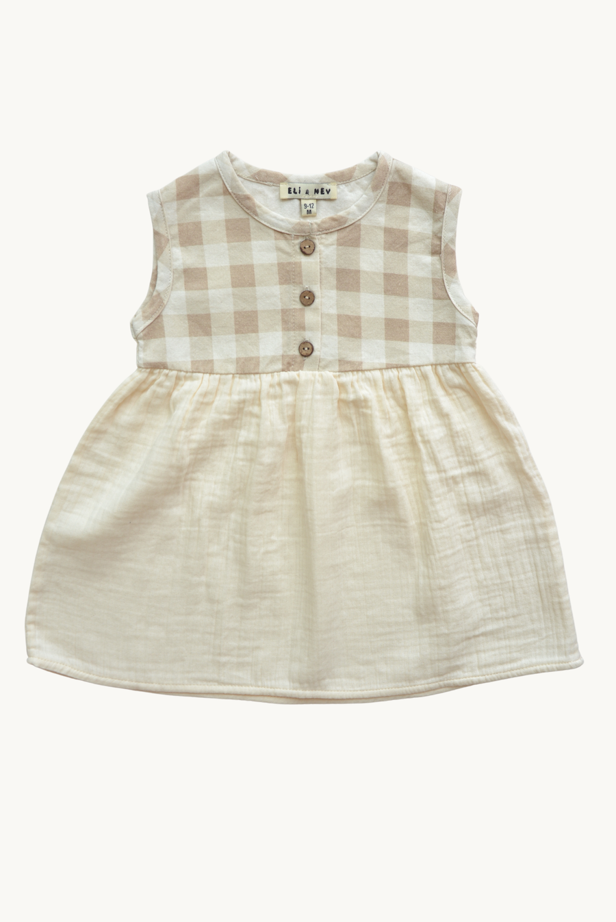 Baby / Girl Checkered Muslin Summer Dress 100% Cotton