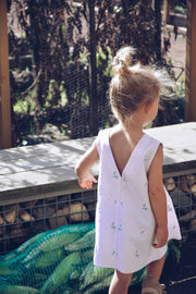 Baby / Girl Embroidered Summer Dress 100% Cotton Lilac